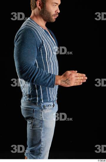 Man White Muscular Male Studio Poses