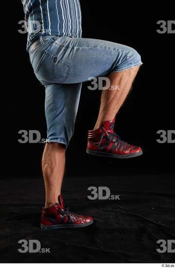 Man White Muscular Male Studio Poses