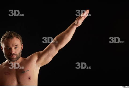 Man White Muscular Male Studio Poses