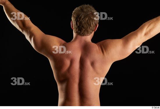 Arm Back Man Muscular Studio photo references