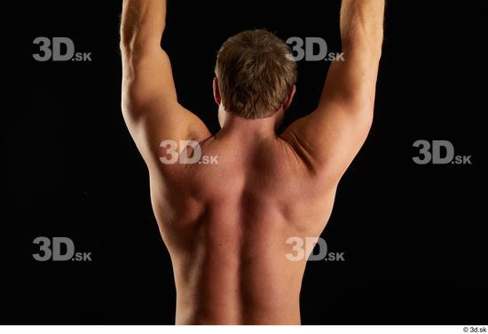 Arm Back Man Muscular Studio photo references