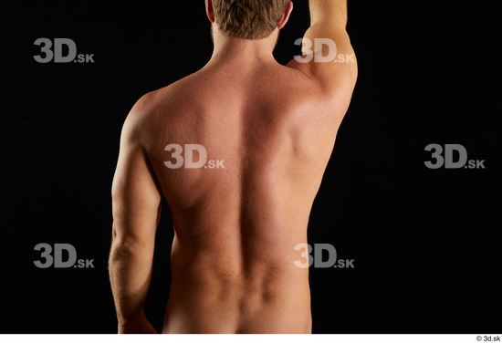 Arm Back Man Muscular Studio photo references