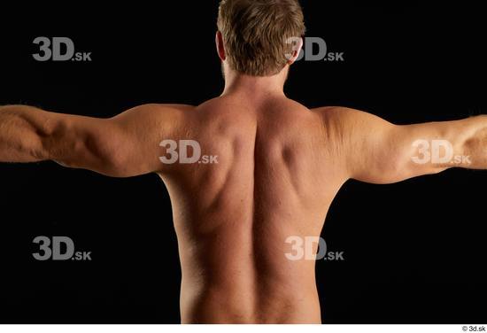 Arm Back Man Muscular Studio photo references