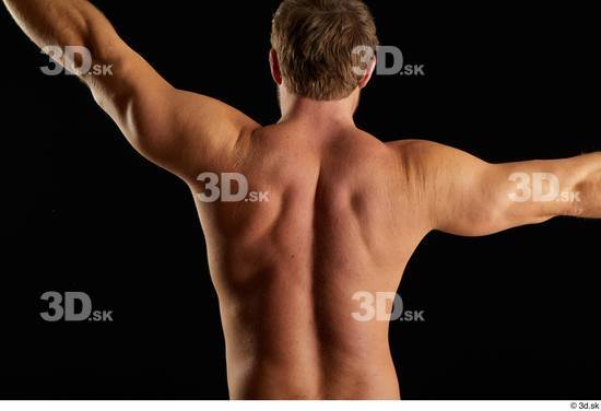 Arm Back Man Muscular Studio photo references