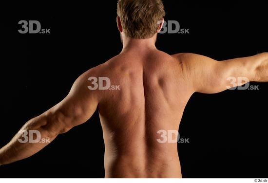 Arm Back Man Muscular Studio photo references