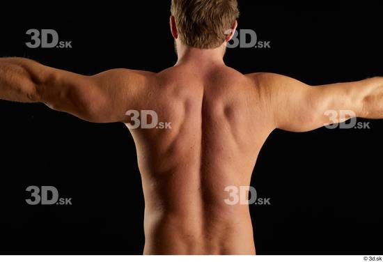 Arm Back Man Muscular Studio photo references