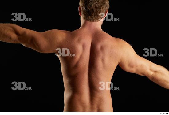 Arm Back Man Muscular Studio photo references