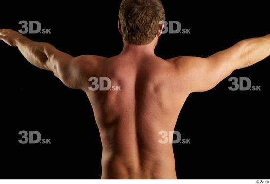 Arm Back Man Muscular Studio photo references