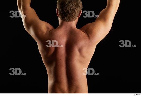 Arm Back Man Muscular Studio photo references