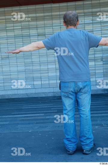 Whole Body Man T poses White Casual Slim Standing Street photo references