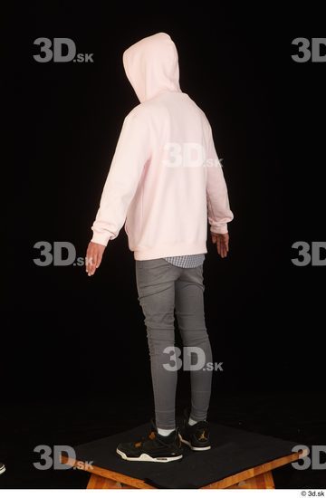 Whole Body Man White Casual Jeans Slim Standing Studio photo references