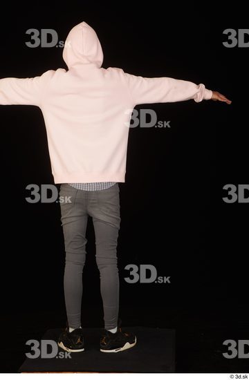 Whole Body Man T poses White Casual Shoes Jeans Slim Standing Studio photo references