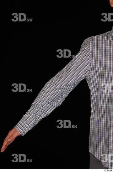 Arm Upper Body Man White Casual Shirt Slim Studio photo references