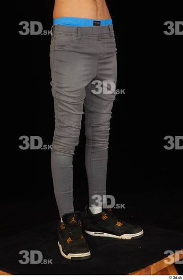 Leg Man White Casual Shoes Jeans Slim Studio photo references