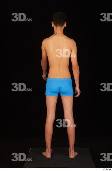 Whole Body Man White Underwear Slim Standing Studio photo references