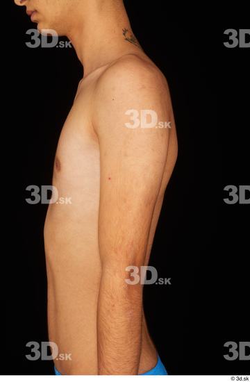 Arm Man White Nude Slim Studio photo references