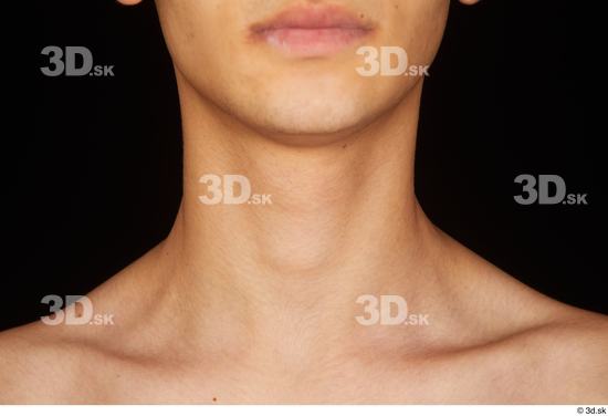 Neck Man White Nude Slim Studio photo references