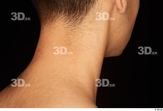 Neck Man White Nude Slim Studio photo references