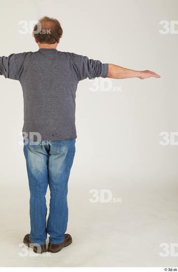 Whole Body Man T poses White Casual Chubby Standing Street photo references