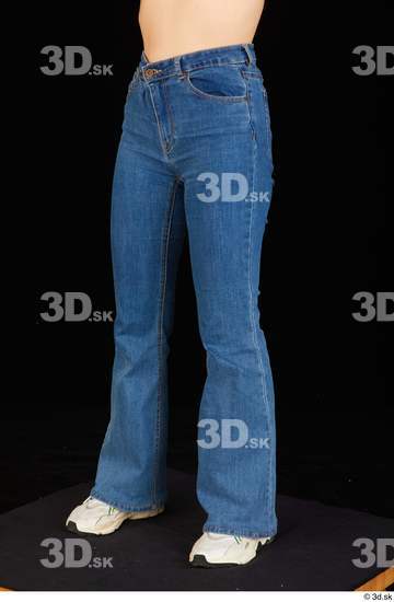 Leg Woman White Shoes Jeans Average Studio photo references