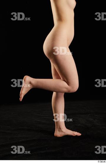 Calf Woman White Nude Slim Average Studio photo references