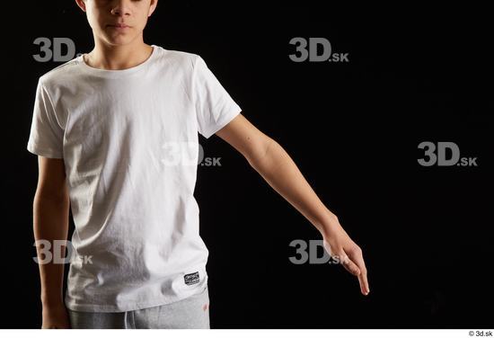 Arm Man White Sports Shirt T shirt Studio photo references