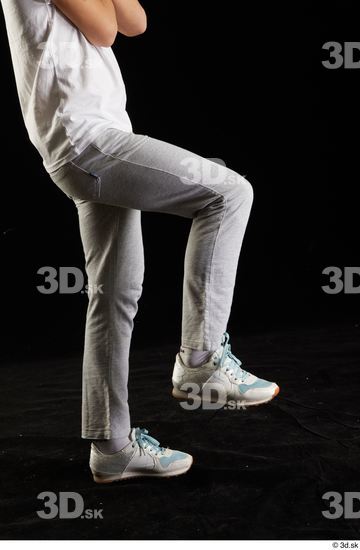 Leg Man White Sports Sweatsuit Studio photo references