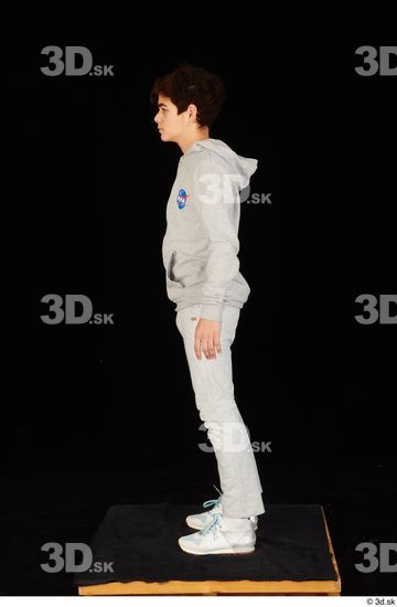 Whole Body Man White Sports Sweatsuit Slim Standing Studio photo references