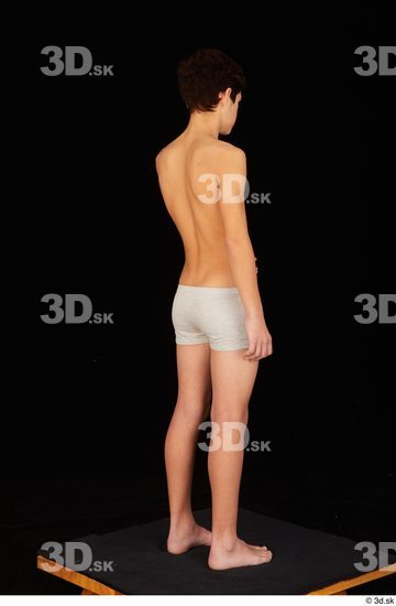 Whole Body Man White Underwear Slim Standing Studio photo references