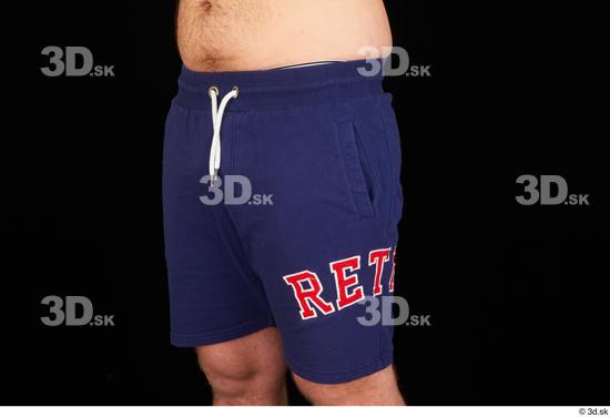 Hips Man White Sports Shorts Average Studio photo references