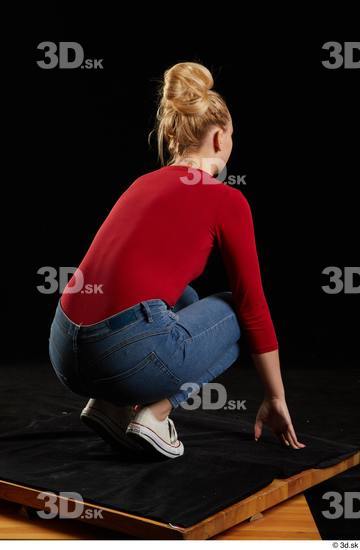 Woman White Slim Female Studio Poses