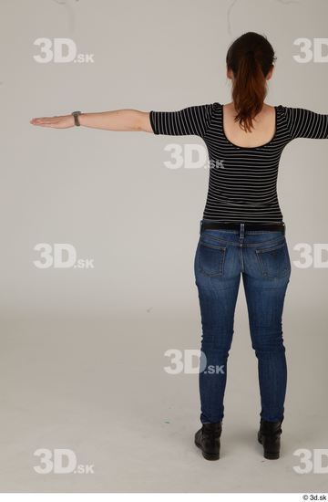 Whole Body Woman T poses White Casual Slim Street photo references