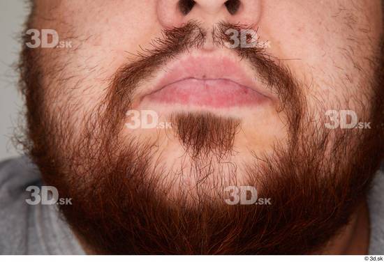 Mouth Man White Casual Overweight Bearded Street photo references