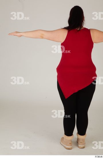 Whole Body Woman T poses White Casual Overweight Standing Street photo references