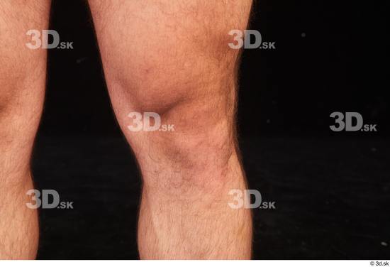 Knee Man White Nude Muscular Studio photo references