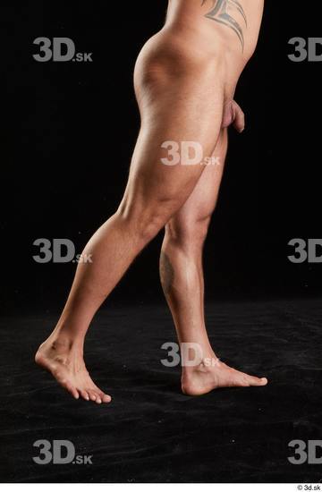 Leg Man White Nude Muscular Studio photo references