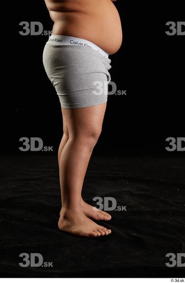 Leg Man White Underwear Overweight Studio photo references