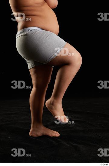 Leg Man White Underwear Overweight Studio photo references