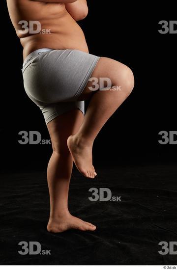 Leg Man White Underwear Overweight Studio photo references