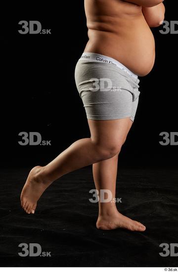 Calf Man White Underwear Overweight Studio photo references