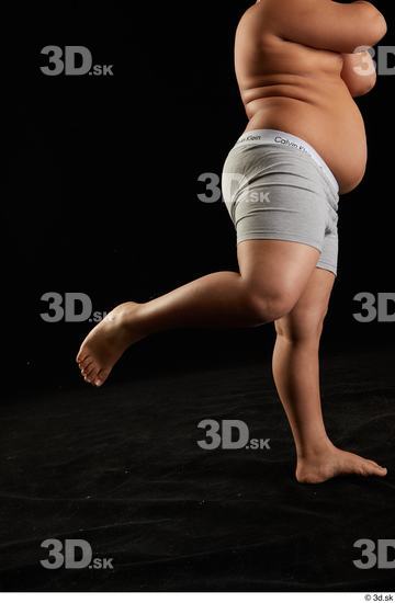 Calf Man White Underwear Overweight Studio photo references