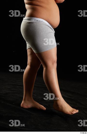 Leg Man White Underwear Overweight Studio photo references