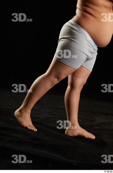 Leg Man White Underwear Overweight Studio photo references