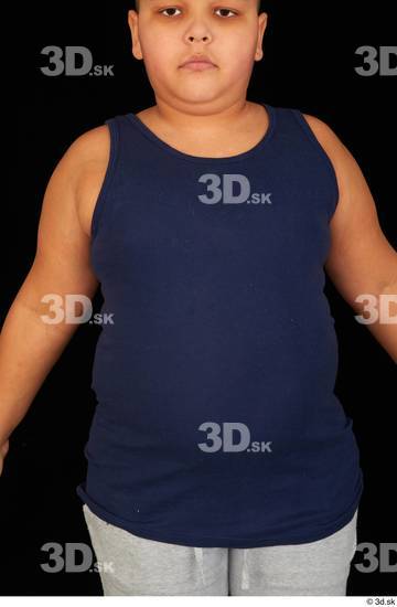 Upper Body Man White Sports Overweight Top Studio photo references