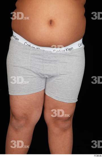 Thigh Hips Man White Underwear Overweight Studio photo references