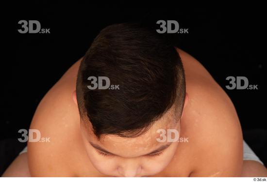 Hair Man White Overweight Studio photo references