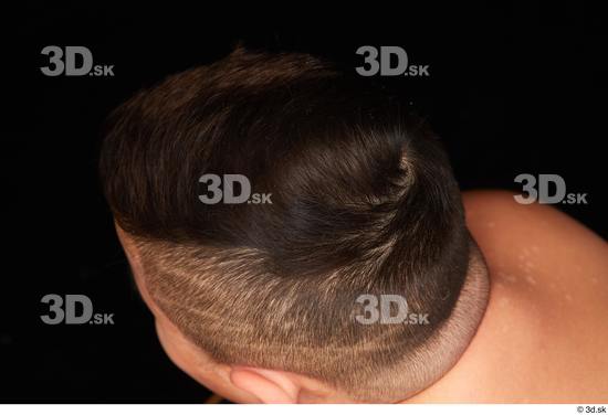 Hair Man White Overweight Studio photo references