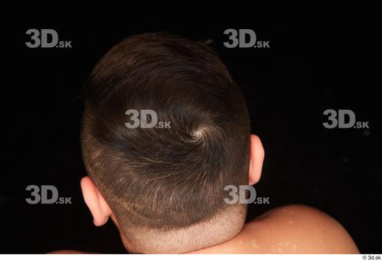 Hair Man White Overweight Studio photo references