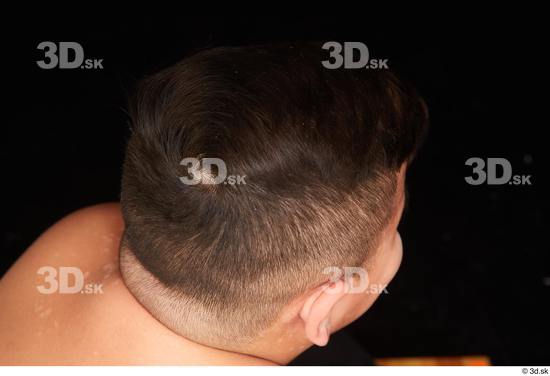 Hair Man White Overweight Studio photo references