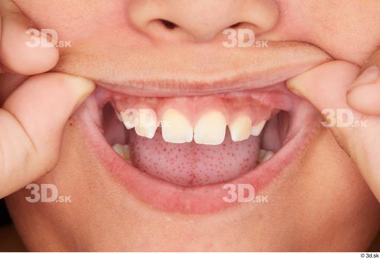 Teeth Man White Overweight Studio photo references